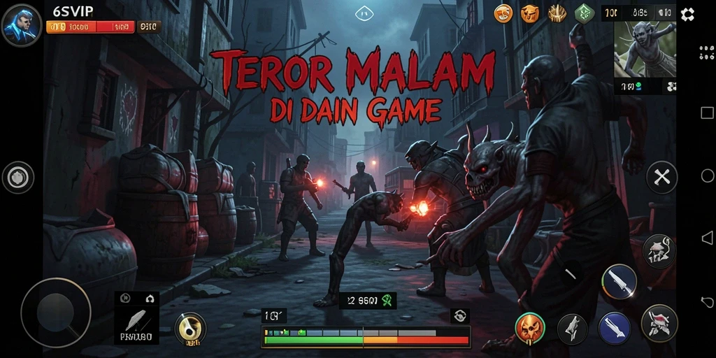 Screenshot menampilkan suasana mencekam dalam game 6SVIP dengan karakter misterius.