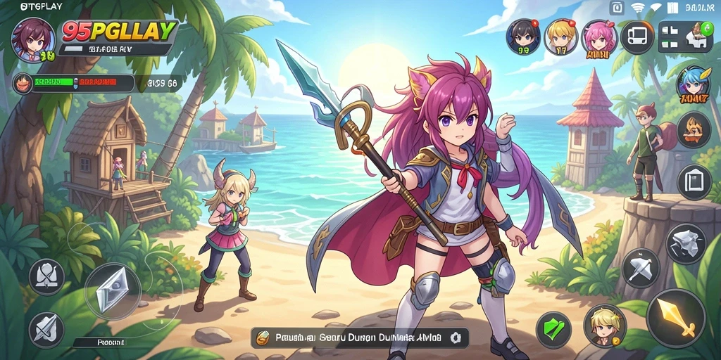 Tampilan gameplay seru di 95PGPLAY dengan karakter Anime favorit.