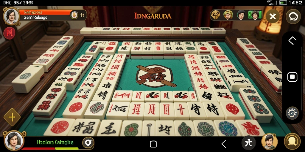 Tampilan gameplay Mahjong yang seru di IDNGARUDA.