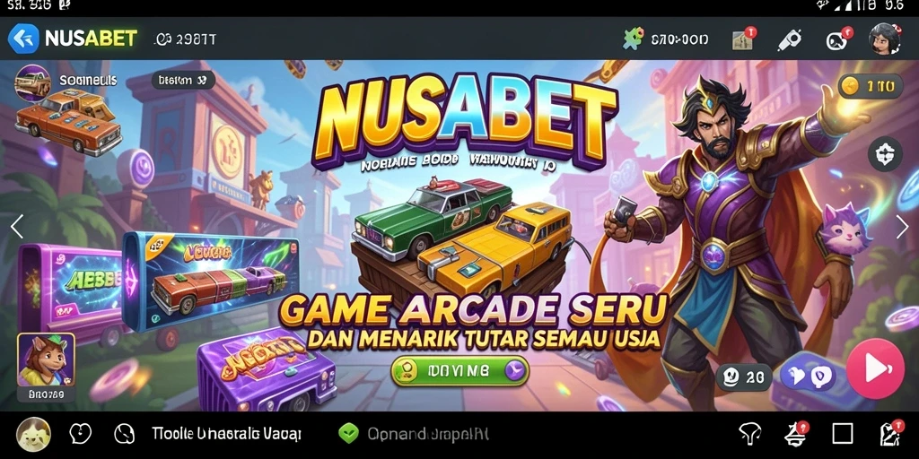 Tangkapan layar gameplay NUSABET dengan aksi seru dan grafis vibrant.