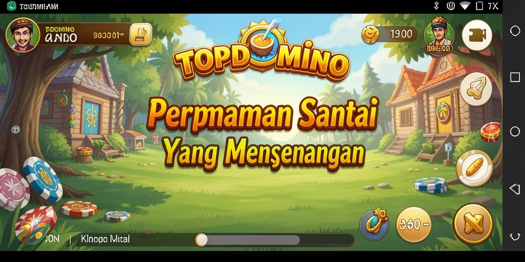 Screenshot menampilkan gameplay santai dan menarik dari TOPDOMINO.